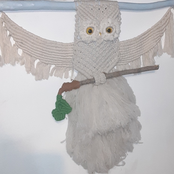 Macrame large owl - Picture 3 of 4